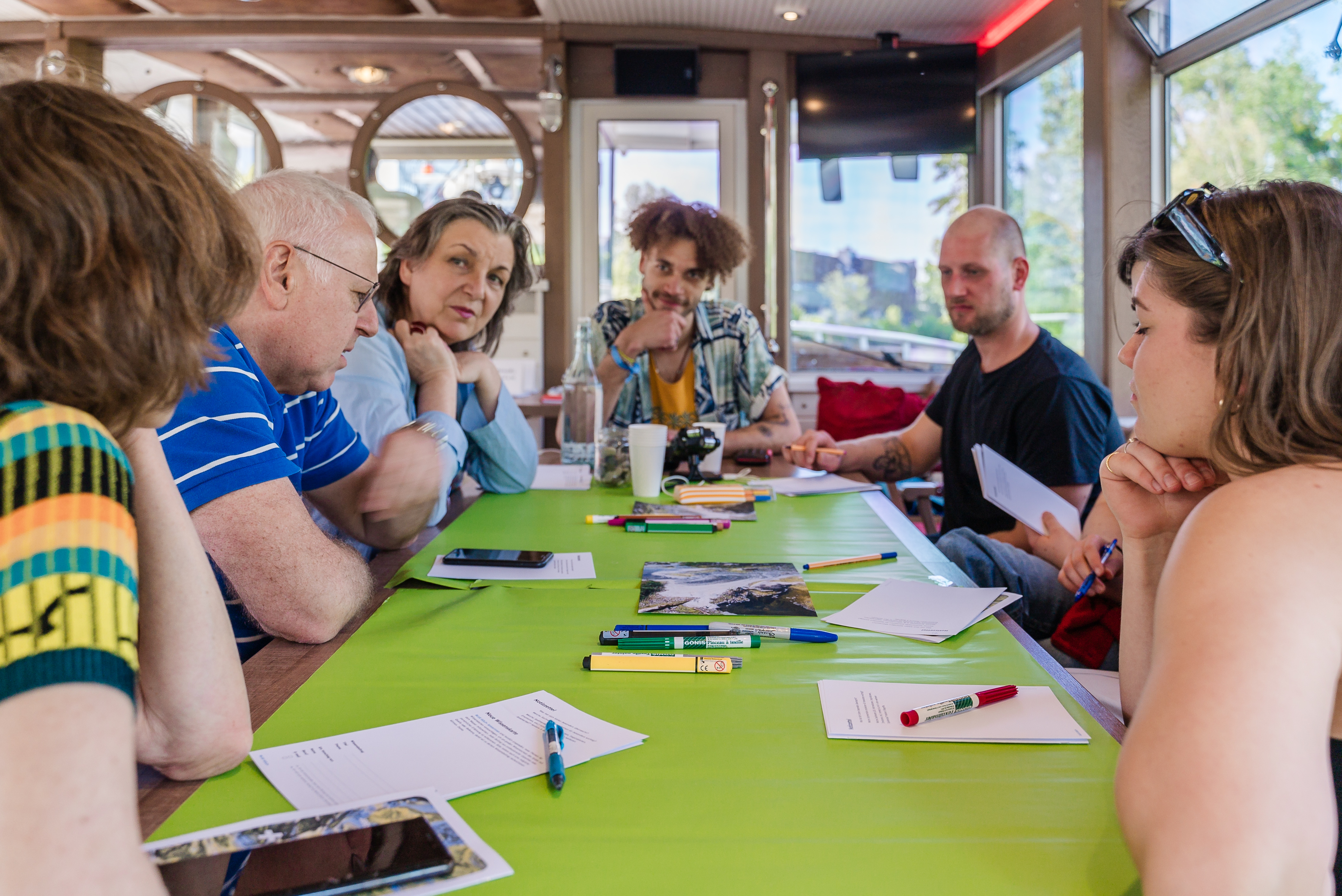 Sharing Water Game Workshop by One Body of Water at the Water Cruises, Klimabiennale Vienna 2024