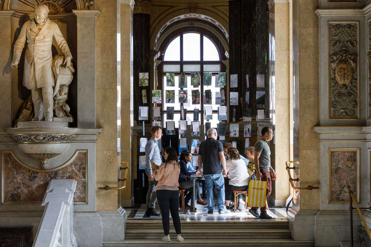 Installation by ONE BODY OF WATER at the Citizen Science Conference Vienna at Natural history Museum 2024.