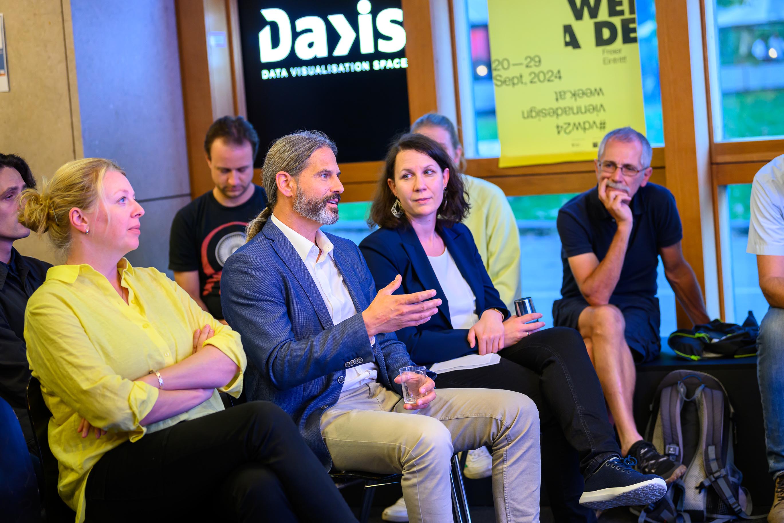 Ernst Überreiter and Christina Formanek at the interdisciplinary talk