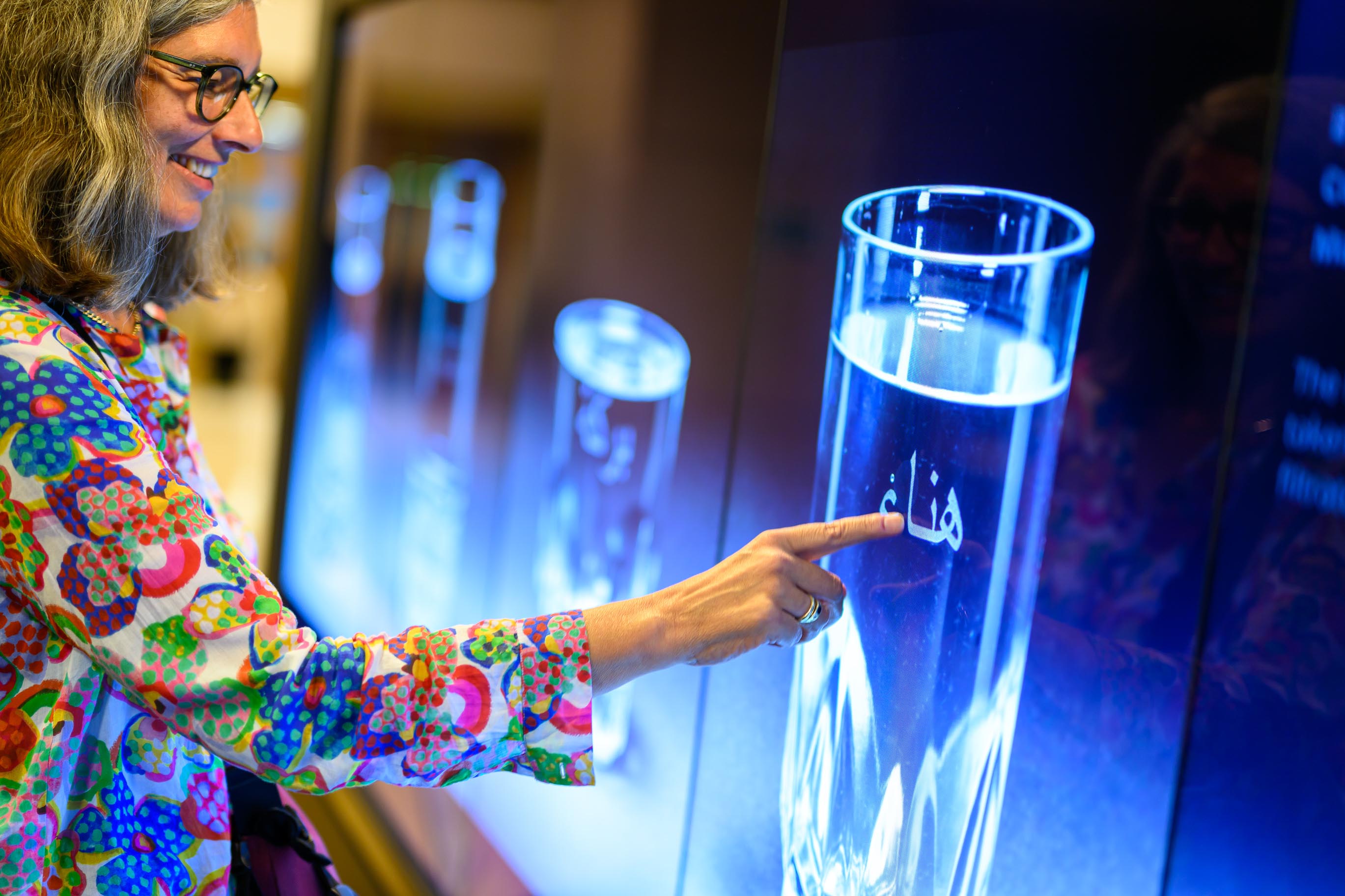 FREE GENIE interactive touch wall exhibition at DAVIS, Technical University, Vienna Design Week 2024.