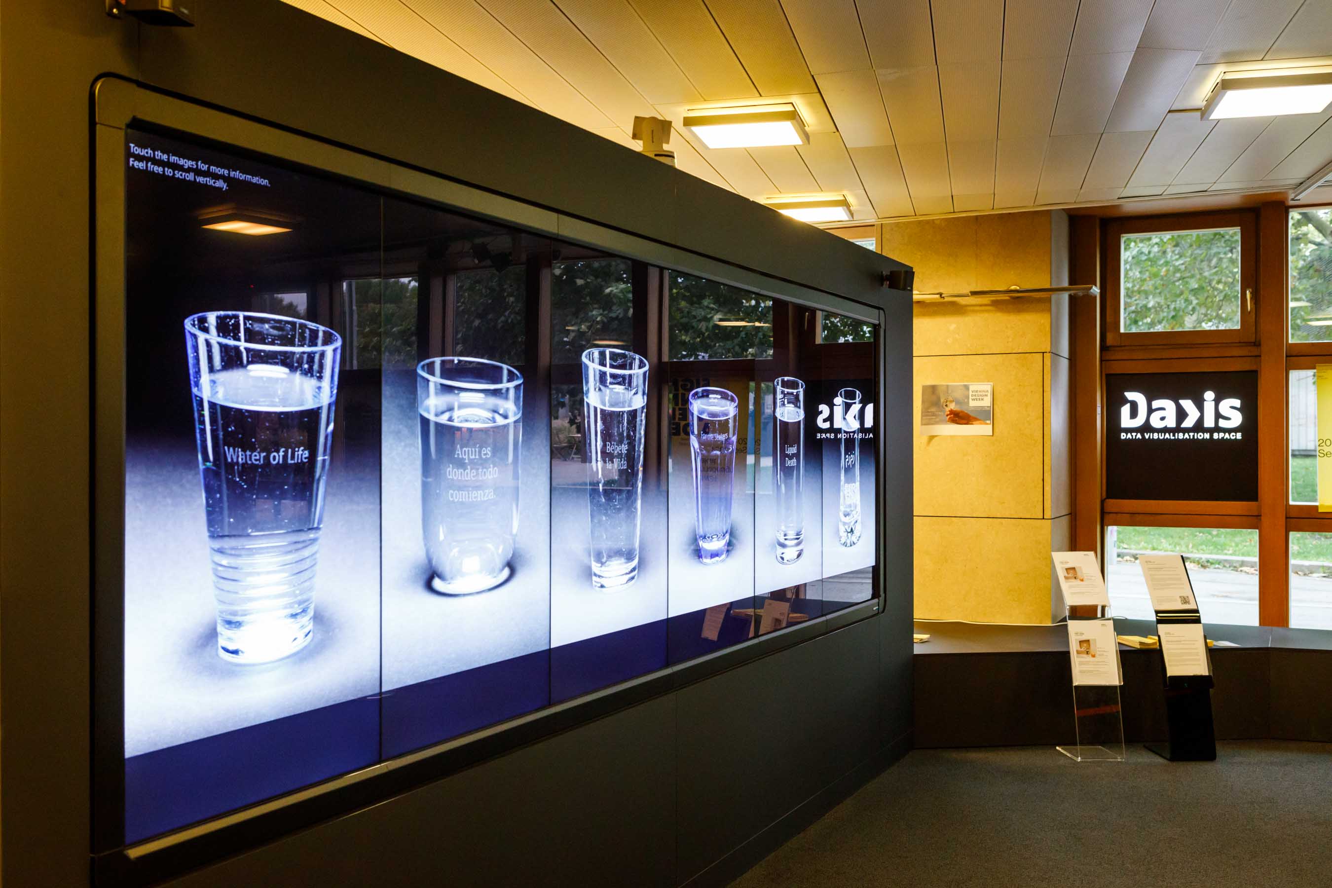 Touch Wall exhibition of Free Genie by Regina Hügli at DAVIS, TU Vienna, Vienna Design Week 2024